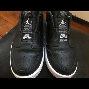 Womens Air Jordan 1 Low Sneakers Slip Black White